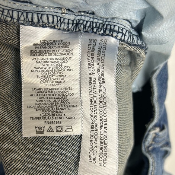 Calvin Klein Straight Jeans Women Blue Denim Plus 14 (34.5X27) Casual Stretch - Picture 12 of 14